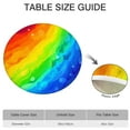 thumbnail image 6 of Rainbow Tie Dye Wave Pattern Round Fitted Tablecloth with Elastic Edge,Dining Table Cover Waterproof,Outdoor Round Tablecloth for Camping,Dining,Indoor and Outdoor, 6 of 7