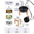 thumbnail image 3 of Comedero lento de cerámica Dog Bowl Addogyy con soporte de madera, color negro, 3 of 7