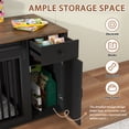 thumbnail image 3 of JOIVI 44" Dog Crate Furniture with Sliding Barn Door, Wooden Dog Kennel with Drawer and Storage Cabinet, Black, 3 of 9