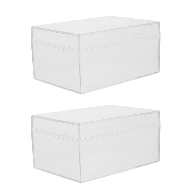 SHISUYAN Transparent Plastic Poker Cards Box for Storage Use Portable and Lightweight with Unique Design 2 Pieces Small Size