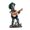 B, variant on Dserhfy Rock Skeleton Figurine Skeleton Band Saxophonist Decoration Skeleton Guitarist Singer Statue Halloween Desktop Ornament for Mantel Shelf