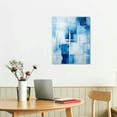 thumbnail image 2 of Nawypu  Blue Wall Art White and Blue Abstract Wall Art Modern  Print Canvas Aesthetic Wall Decor for Living Room Bedroom Bathroom Office, 2 of 4
