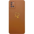 thumbnail image 2 of for Galaxy A31 4G Case 6.4"(NOT fit A31s),Cute Bling Plated Gold Love Heart with Anti-Fall Camera Lens Cover Protection Soft Anti-Fingerprint Anti-Dust Phone Case for Samsung Galaxy A31 4G,Brown, 2 of 6