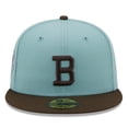 thumbnail image 2 of Men's New Era Light Blue/Brown Boston Braves Cooperstown Collection 1914 World Series Beach Kiss 59FIFTY Fitted Hat, 2 of 6
