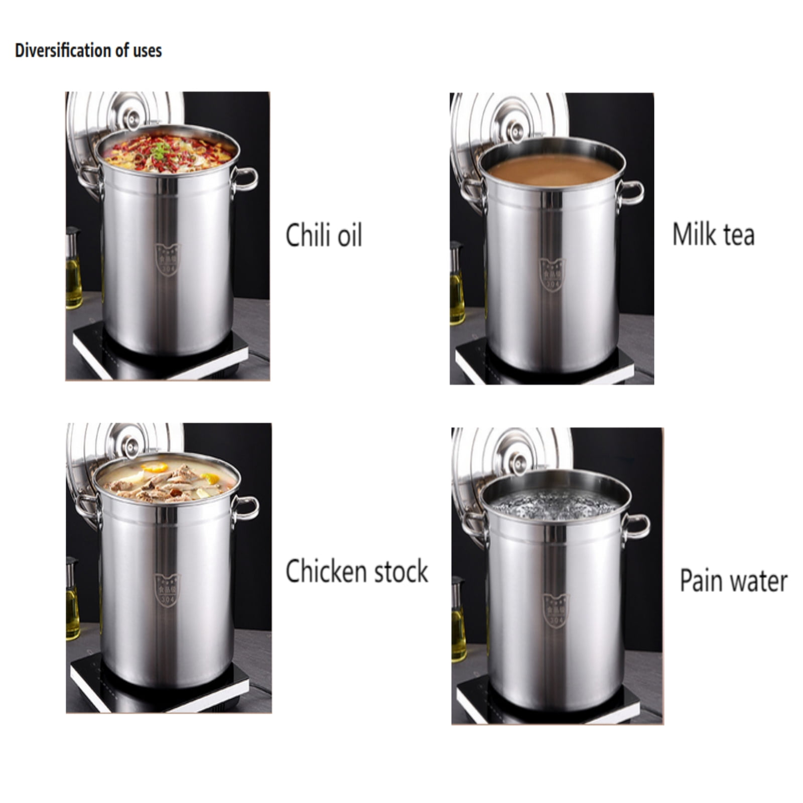  LIANYU 12QT 18/10 Stainless Steel Stock Pot with Lid, Large  Soup Pot, Big Cookware, 12 Quart Canning Pasta Pot with Measuring Mark,  Tall Cooking Pot, Induction Pot for Boiling Strew Simmer