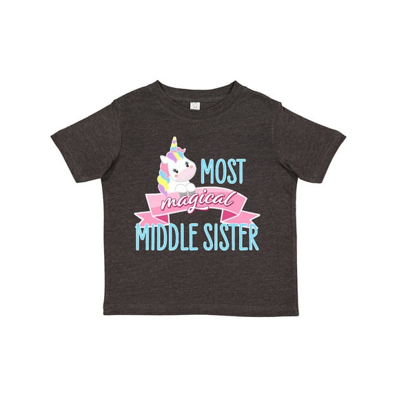 Inktastic Most Magical Middle Sister Cute Unicorn Girls Toddler T-Shirt