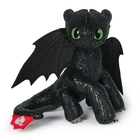 Dreamworks Dragons How to Train Your Dragon, Toothless peluche dragon de 20 cm, jouets pour enfants à partir de 4 ans