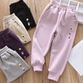 thumbnail image 5 of Avtoify Girls Pants Causal, Girls Sweatpants Plus Size, Middle-Aged Women's Embroidered Printed Elastic Waist Side Pocket Tight Casual Pants, 5 of 5