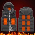 thumbnail image 1 of Chaquetas y abrigos casuales con capucha y sin mangas para hombre Chaqueta térmica Nine Districts con control doble y carga USB Blusa con capucha y cremallera de apertura y cierre Blusa de poliéster p, 1 of 4