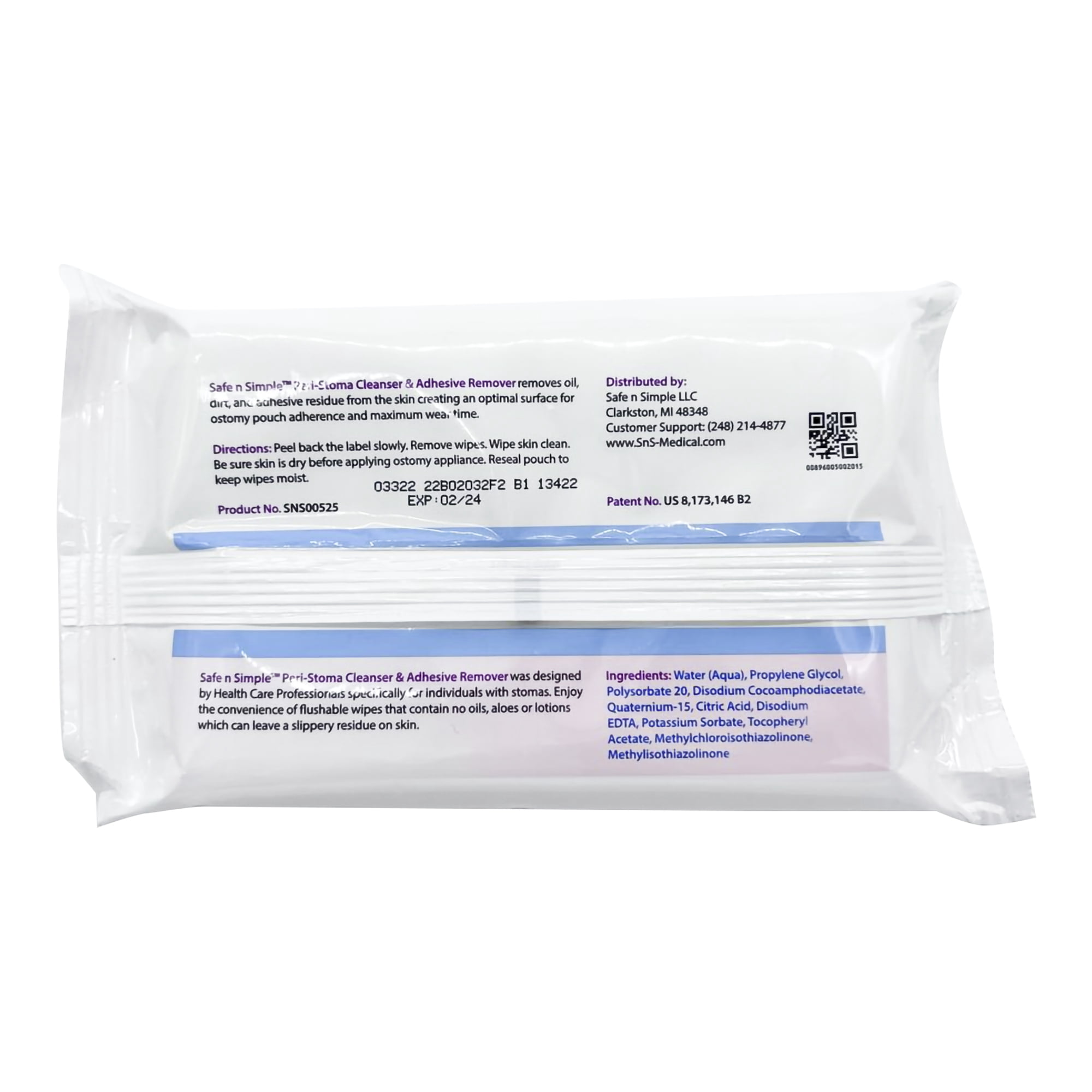 Safe n Simple Adhesive Remover Wipe 50 Count SNS00525, 600 Ct