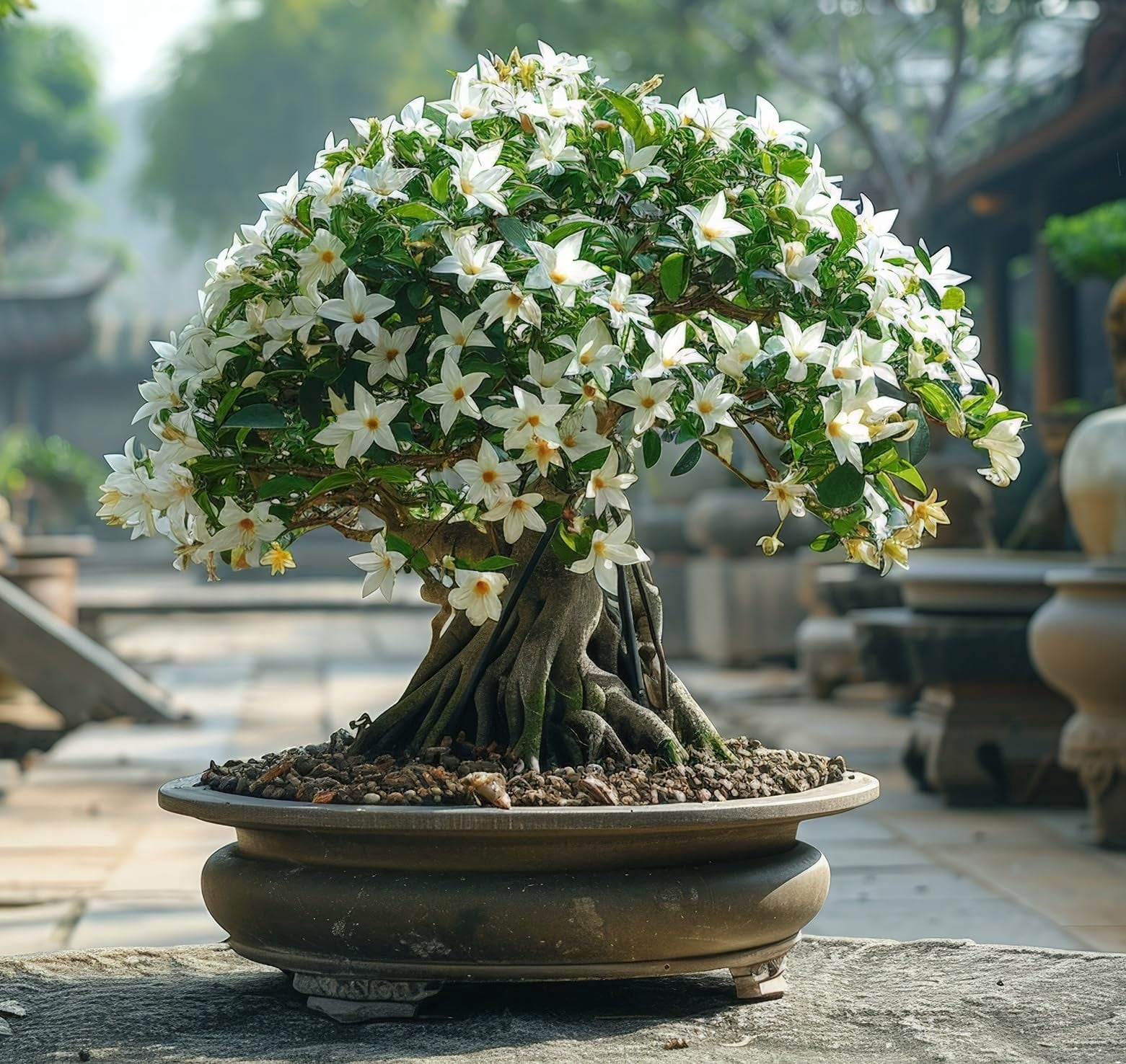 Bonsai White Jasmine Tree Seeds - 25 Seeds for Garden, Vibrant