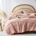 thumbnail image 3 of Davulos King Size Comforter Set Pink,7 Pieces Tufted Bed in a Bag Bohemian Bedding Sets with Comforter,Sheets,Pillowcases & Shams, 3 of 9