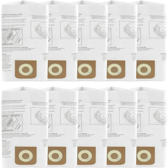 16 and 20 Gallon Wet/Dry Vacuum Collection Bags replace for Craftsman CMXZVBE38749, Universal Vacuum Filter Bags, 10 pack