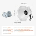 thumbnail image 2 of Quiet 190 CFM Inline Radon Mitigation Fan, 4"-4.5" Waterproof Duct Fan System for Home & Office, 2 of 11