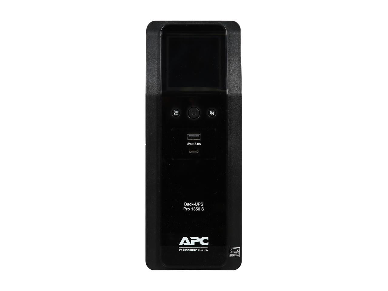 APC BR1350MS 1350 VA Pure SineWave 10 Outlets 2 USB Charging Ports Back-UPS Pro Battery Backup