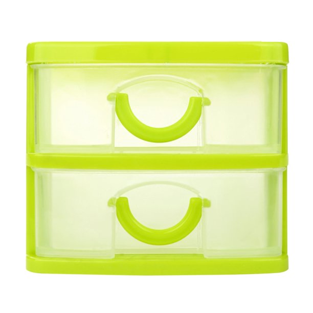 Moocorvic - Caja organizadora de plástico de pequeña capacidad con cajones para guardar manualidades, juguetes, pendientes y niños, plegable, con ventana transparente