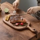 thumbnail image 2 of Tabla De Cortar Pequeña De Madera Muso Con Mango, Tablas De Cortar De Madera De Nogal Para Pan, Verduras Y Frutas, Tabla De Queso Con Agujero (15,2X7,3 Pulgadas), 2 of 5