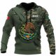 thumbnail image 3 of Sudadera con capucha con estampado 3D de la bandera de México y emblema nacional para hombre, sudadera de manga larga con estampado mexicano azteca, ropa de calle, 3 of 5