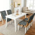 thumbnail image 2 of TSOVTHRID Vintage Floral Print Dining Room Chair Cushion Covers, Stretchy Chair Slipcovers Universal Removable Washable Chair Seat Covers Protector for Home, Kitchen, Set of 2, 2 of 7