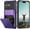 Purple-Larger Storage, variant on KOMI Compatible with iPhone 16 Pro Case with Card Holder[Store 5 Cards] Dual Layer Heavy Duty Shockproof Wallet Case with Hidden Card Slot Large Storage Cover for Men&Women 6.3'' Black-Larger Storage