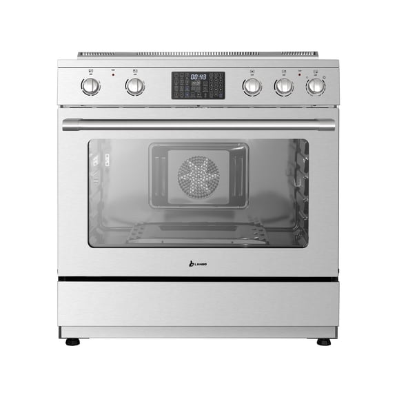 Lanbo 36 inch 5 Burners Freestanding Electric Range with Convection, Air Fry, Rotisserie
