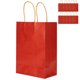 thumbnail image 5 of Bolsa de papel Kraft portátil para fiesta, 10 Uds., bolsa de regalo de embalaje de compras Simple con asa, 15x8x21cm, color rojo, 5 of 10