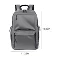 thumbnail image 3 of Men Laptop Backpack, Business Computer Bag, Waterproof Nylon, Large Capacity, for Desk Commute, College Academy, and Air Travel, Gray, by FAJHHA, 3 of 8
