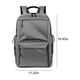 thumbnail image 3 of Mochila de Hombro Doble para Hombres, Estilo de Negocios Urbano de Tendencia, Gran Capacidad, Bolsos para la Escuela, Resistente al Desgaste, Gris, 3 of 6