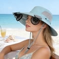 thumbnail image 4 of JZCHUNTOY Solar Fan Hat 1 Pack with 2 Detachable Fans, USB Rechargeable Long Battery Life Outdoor Sun Shade Cap, UV Protection Breathable Adjustable Cooling Hat for Hiking Camping Gardening, 4 of 6