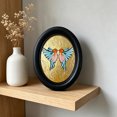 thumbnail image 3 of Oval Solid Wood Picture Frame, Whimsical Animal Art Print Tabletop Wall Decor Multi Design Option for Living Room Bedroom Home Decoration, 3 of 6