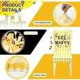 thumbnail image 3 of 6 Pcs Bee Stretch Dining Chair Covers Bee Dining Chair Cover Bee Party Favor Washable Yellow Summer Chair Covers Slipcovers Removable Dining Chair Protector for Bee Party Supplies Home Decor, 3 of 6