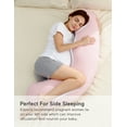 thumbnail image 6 of Momcozy Body Pillow for Pregnancy, Pregnancy Pillows for Women Sleeping with Cover, Pink, 6 of 11