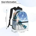thumbnail image 4 of Daiia Christmas Snowman In The Snow School Backpack for Men Women, Unisex Large Waterproof Bookbag Schoolbag Casual Daypack for High School/College/Teens/Travel/Work Black, 4 of 8