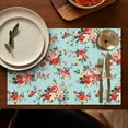 thumbnail image 5 of Pioneer Flower Floral Print Pattern Summer Placemats Table Placemats Set Of 4-Linen Kitchen Washable Placemats Table Mats 12x18 Inch Non-Slip Heat Resistant, 5 of 6