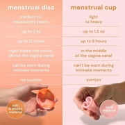Bodyotics Reusable Menstrual Disc 2-Pack (Small & Large, Red & Orange) - Wear Up to 12 Hours, IUD-Compatible Alternative to Cups, Tampons & Pads