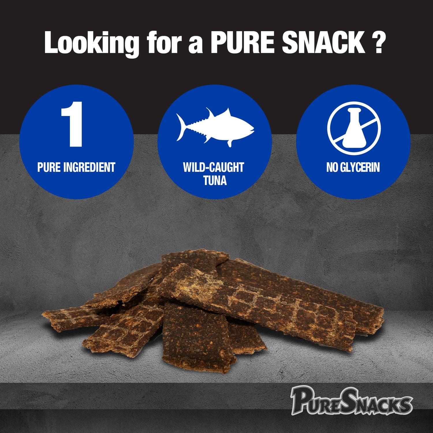 PureSnacks jerky du thon pour chien 21,2 fois | 601g