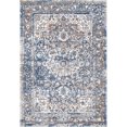 thumbnail image 3 of nuLOOM Lilah Vintage Medallion Accent Rug, 2x3, Light Blue, 3 of 8