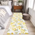 thumbnail image 3 of Yellow Flowers Runner Rugs 2x6 ft Watercolor Plant Countryside Washable Hallway Rugs Non-Slip Floor Mats Absorbent Carpet Bedside Runners for Bedroom Kitchen Bathroom Laundry Room, 3 of 9