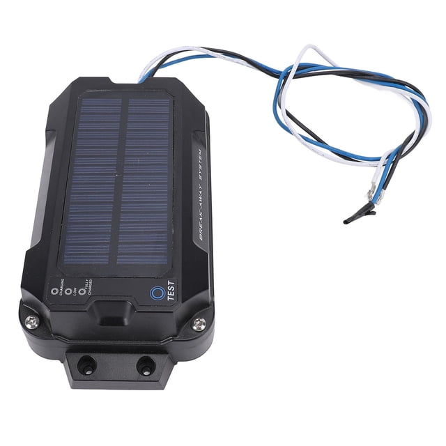 Trailer Break Away System, Enhanced Safety Trailer Breakaway Brake Controller Kit IP65 Waterproofing Built in Solar Panel for Caravan
