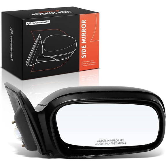 A-Premium Passenger Side Power Door Mirror - Compatible with Honda Civic 2006-2011 - Non-Heated Non-Folding Black Outside Rear View Mirror