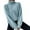 Blue, variant on Fall Sweaters for Women Loose Fit High Neck Sweaters Solid Color Comfortable Fall Long Sleeve Pullovers Top Winter Clothes