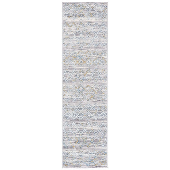 SAFAVIEH Lagoon Dogon Diamond Area Rug, Grey/Blue, 9' x 12'