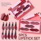 thumbnail image 4 of Matte Lipstick Makeup Set,5PCS Long Lasting Non-Stick Smudge Proof Lipstick,Highly Pigmented Shades Makeup Set,Velvet Texture Lip Gloss Smooth Lip Sta, 4 of 5