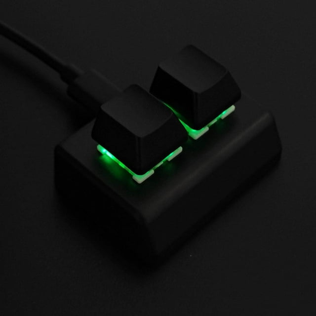 Langgg Clavier 2 Touches Copier et Coller Interrupteurs Rouges USB Mini 2 Touches Pavé Numérique pour Dessin Noir