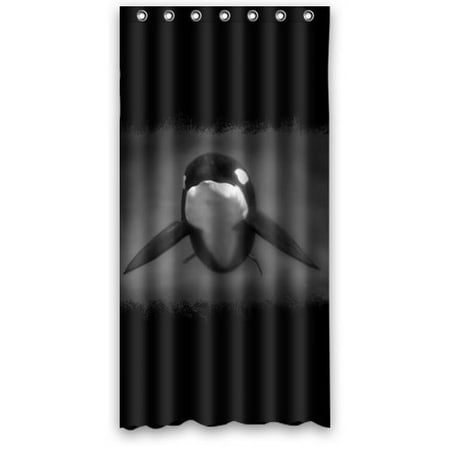 HelloDecor Sea World Best Killer Whales Shower Curtain Polyester Fabric Bathroom Decorative Curtain Size 36x72