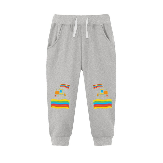 Cowsor Pantalons de Jogging Sport en Coton à Motif Mignon pour Garçons et Filles