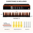 thumbnail image 4 of KastKing V15HD Heavy Duty Vertical Rod Holder, Wall Mount, Holds 30 Rods, 2-Pack, 4 of 10