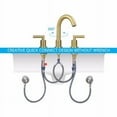 thumbnail image 2 of Fithood Gold Bathroom Faucet 2 Handle 8 Inch Bathroom Sink Faucets Stainless Steel 3 Hole Widespread with Pop Up Drain and Water Supply Hoses, Brushed Gold, 2 of 5