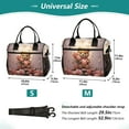 thumbnail image 2 of Bear Roses Flowers Butterflies Cooler Bag Lunch Bag Soft Cooler Cooling Tote Insulated Lunch Box for Adult Men Women, 2 of 6