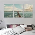 thumbnail image 3 of nygtbtfer 5 Panel Modern Canvas Wall Art City Canvas Wall Art Beautiful San Francisco Golden Gate Bridge Landscape Picture Printed on Canvas Framed Wall Decor Art Ready to Hang 12x16x3pcs, 3 of 4